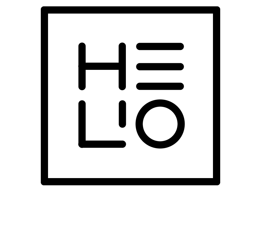 Logo of the HMI Tool HELIO, black on white background