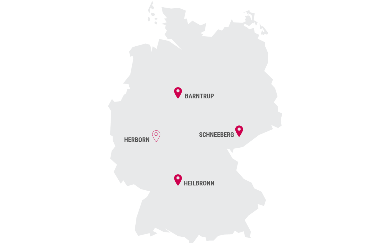 Map of Germany with KEB locations
