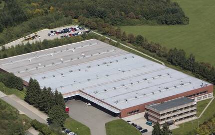 Aerial view of the KEB Drive site in Schneeberg