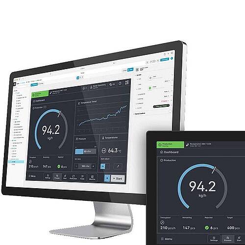 HELIO HMI on two different deviced, iMac and tablet