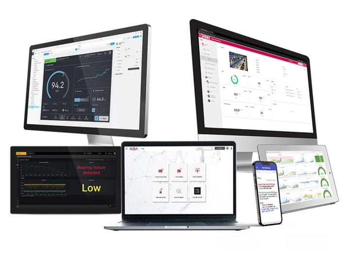 The automation solution of KEB Automation, NOA, illustrated on different user devices