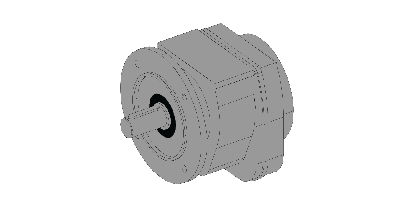 Flange-mounted helical gear